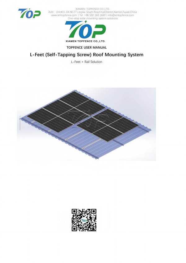 Topfencesolar L-Feet System brukerhåndbok