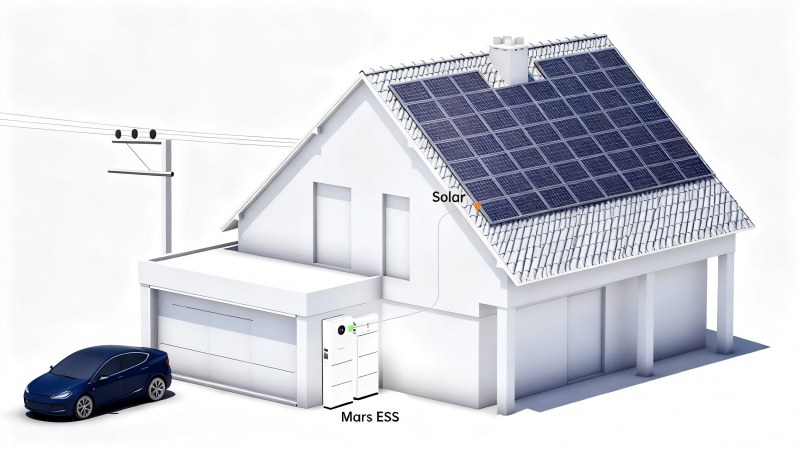 Slik kobler du energilagring til boliger med solcellefester på taket for hjemmeenergisystemer
