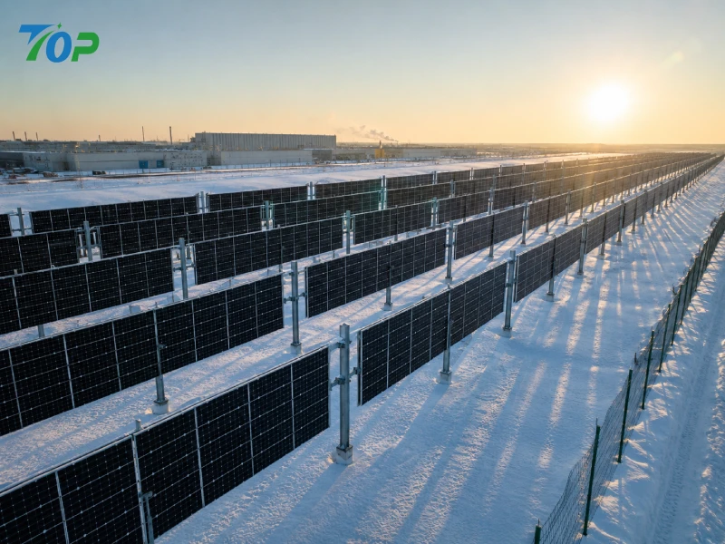 Vertikal solenergi i snødekte områder: Tekniske fordeler ved vertikale PV-systemer under vinterforhold
