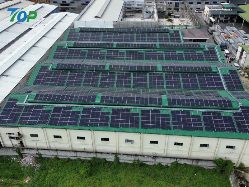 Anti-Typhoon C&I metalltak solar racking array i Manila