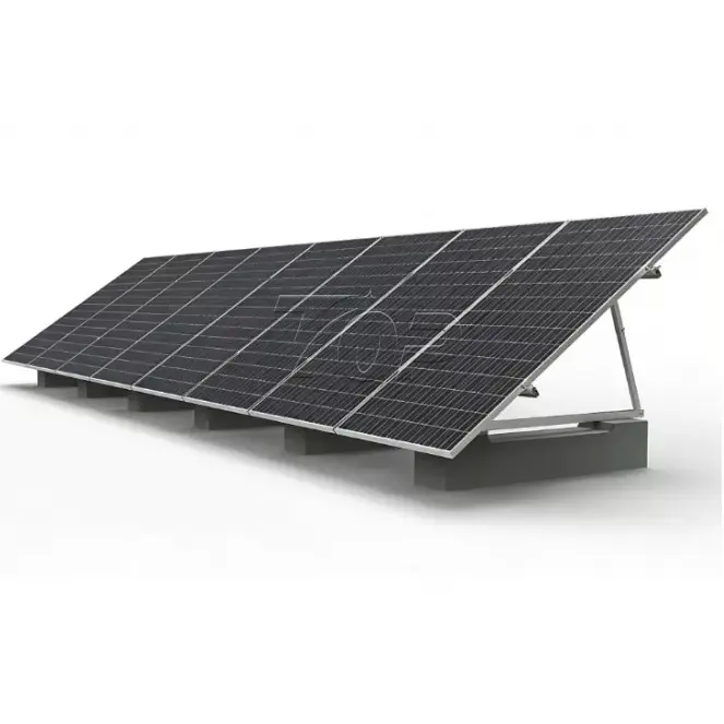 Flatt tak aluminium ballastert solcellemonteringssystem