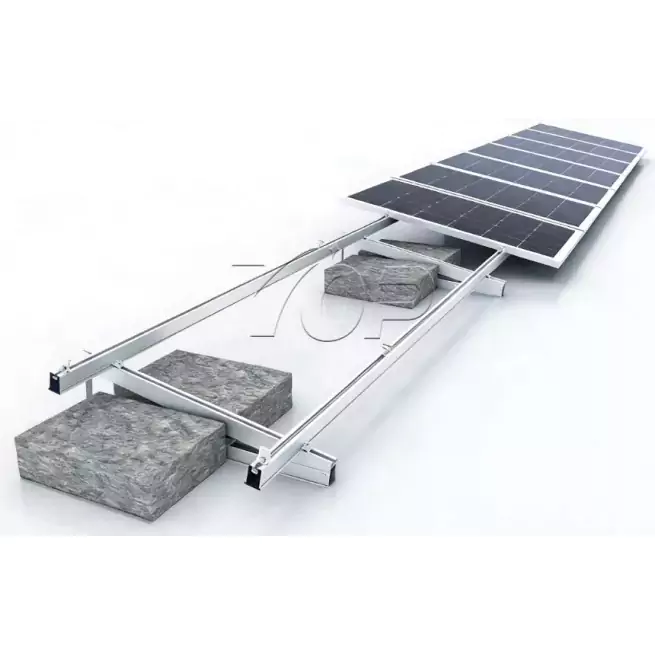 Flattak Betong Solar Ballast Monteringsstativ