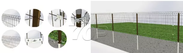 Solar Fence Wire Mesh Fencing System