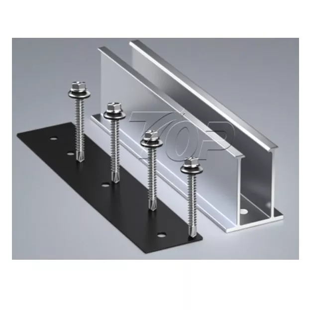 Miniskinne for metalltak solcellepanelmontering