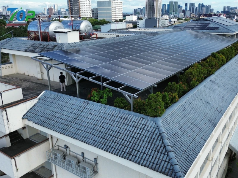 Plassoptimalisert forhøyet solar rack struktur | Manila kasusstudie