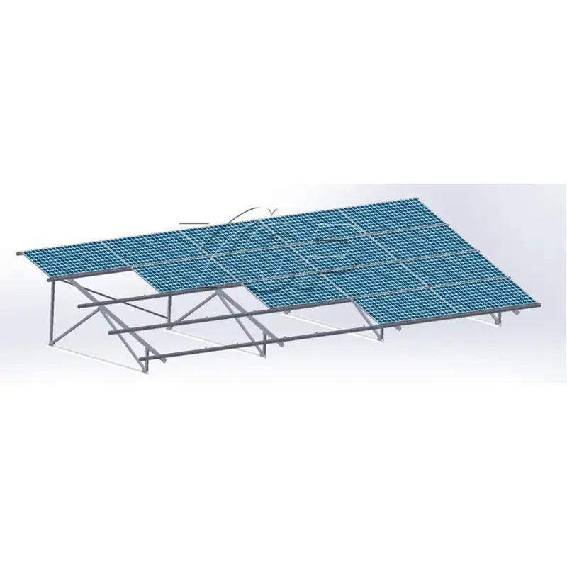 Trekantet solcellemonteringssystem for metalltak